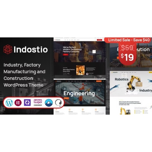 Indostio – Fabrika ve İmalat WordPress Teması