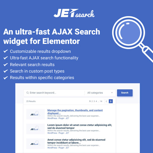 Elementor için JetSearch