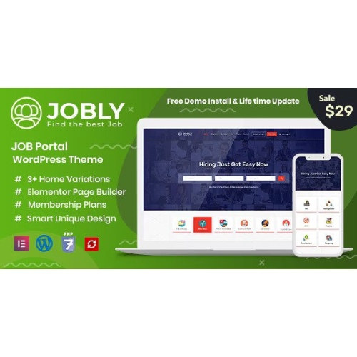 Jobly – Kariyer Oluşturucu WordPress Teması