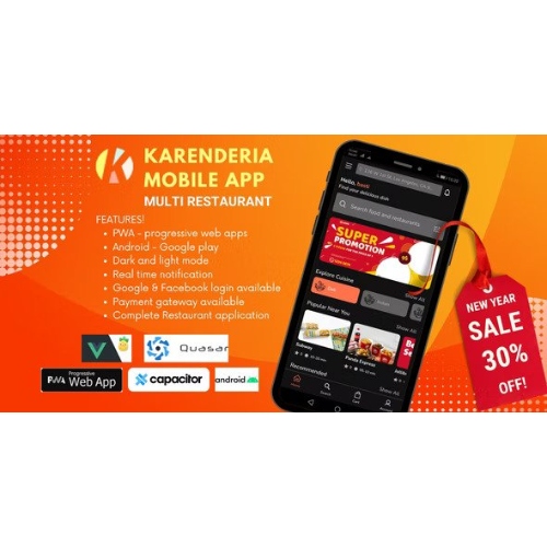 Karenderia Mobil Uygulaması Çoklu Restoran