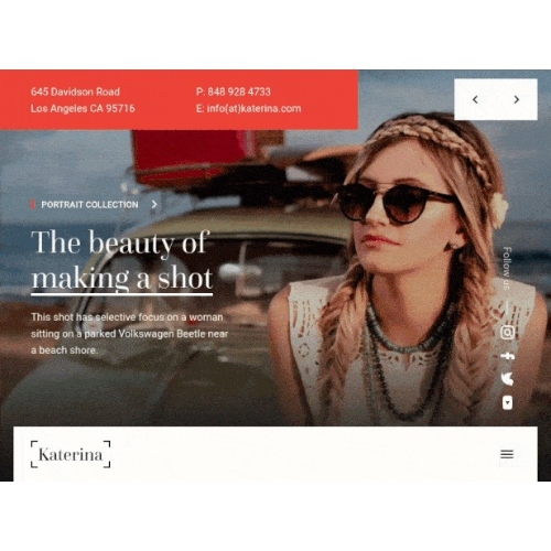 Katerina – Fotoğrafçılık ve Portföy WordPress Teması