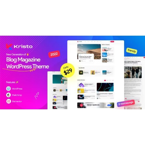 Kristo – Modern Magazine WordPress Teması