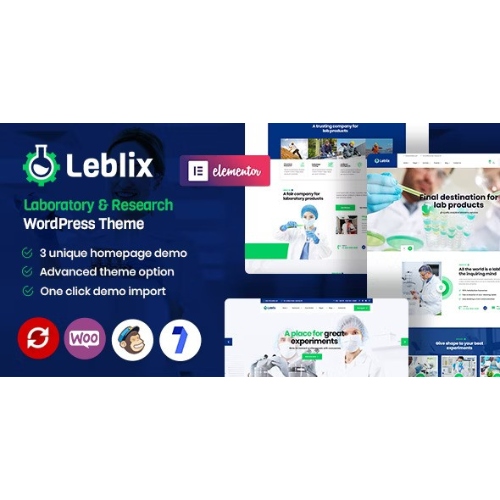 Leblix – Laboratuvar ve Araştırma WordPress Teması