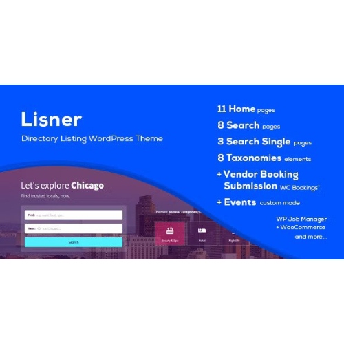 Lisner – Modern Dizin Listeleme WordPress Teması
