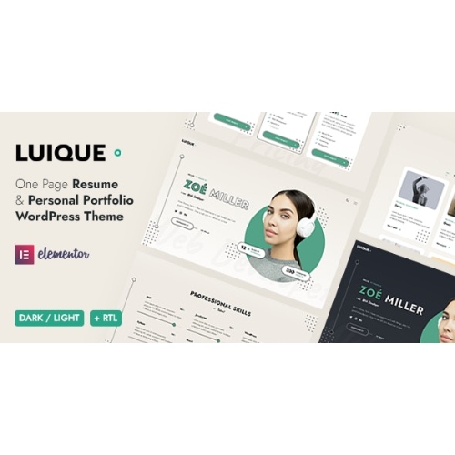 Luique – Kişisel Portföy WordPress Teması