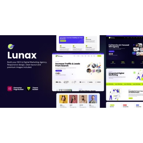 Lunax – Dijital Pazarlama Ajansı ve SEO WordPress Teması | Teknoloji