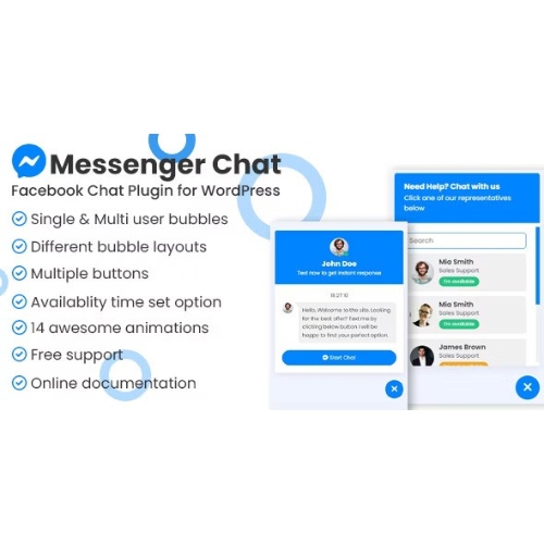 Messenger sohbet desteği WordPress Eklentisi