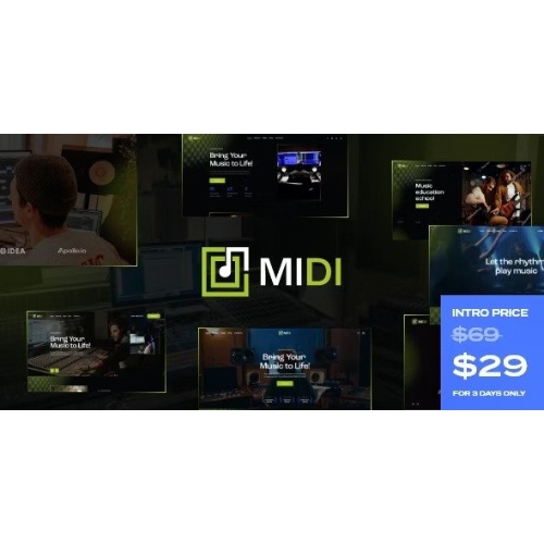 Midi – Ses ve Müzik Prodüksiyonu WordPress Teması