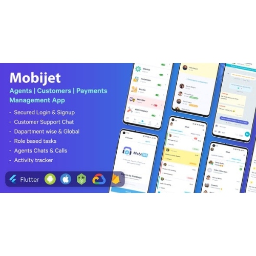 Mobijet ADMIN – Temsilcileri, Müşteriyi ve Ödemeleri Yönetin ve İzleyin | Android ve iOS Flutter uygulaması