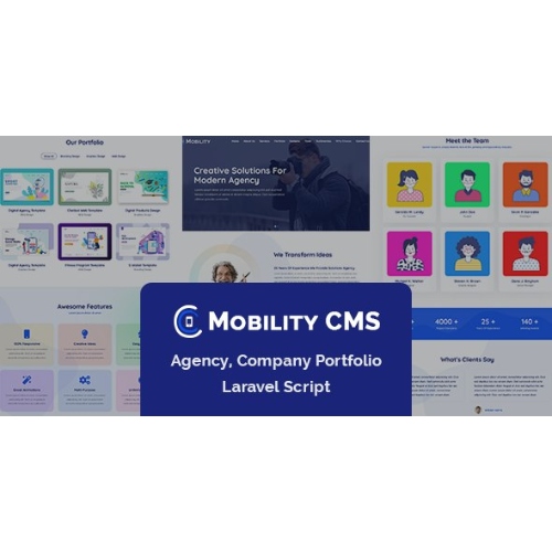 Mobilite CMS – Ajans, Şirket Portföyü Laravel Komut Dosyası