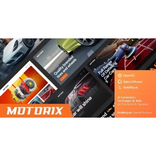 Motorix — Araba Tamiri, Mağaza ve Detaylandırma WordPress Teması