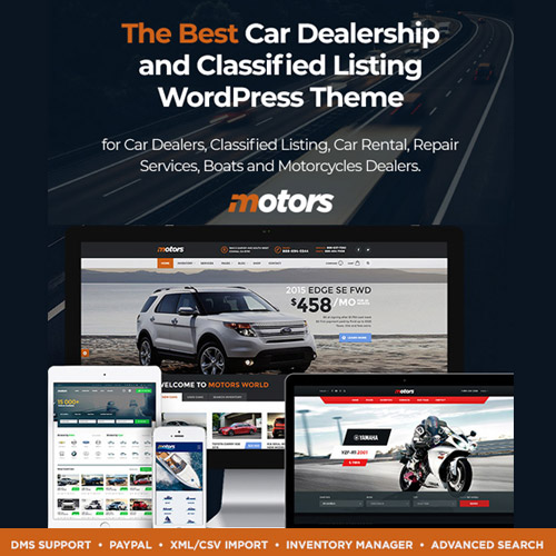 Motorlar – Otomotiv, Araba Bayiliği, Araba Kiralama, Oto, Seri İlanlar, WordPress Teması Listeleme