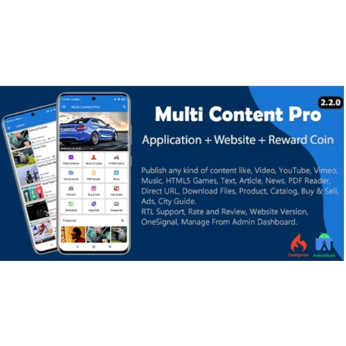 Multi Content Pro (Uygulama ve Web Sitesi)