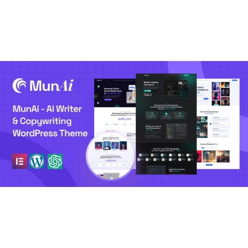 MunAi – Yapay Zeka Yazarı ve Metin Yazarlığı WordPress Teması