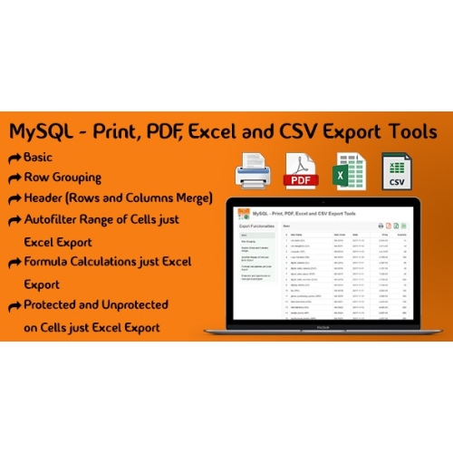 MySQL – Yazdırma, PDF, Excel ve CSV Dışa Aktarma Araçları