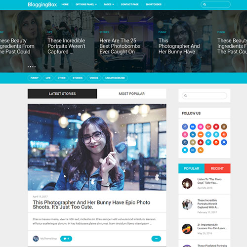 MyThemeShop Bloglama Kutusu WordPress Teması