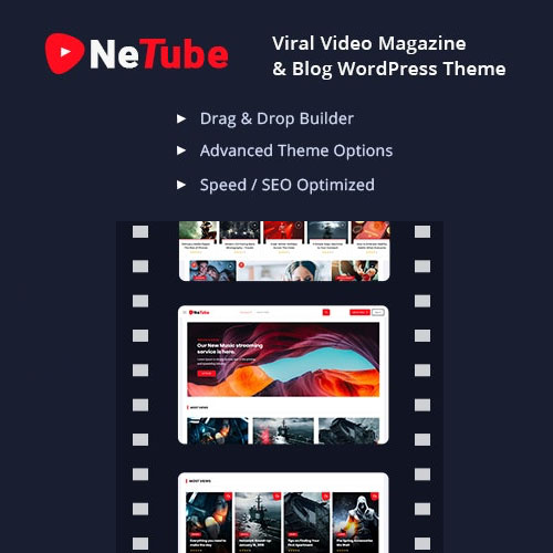 Netube – Viral Video Blogu / Dergi WordPress Teması