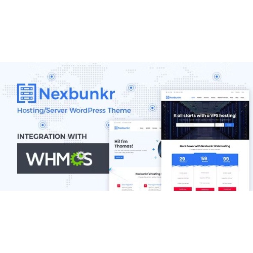 Nexbunker – Barındırma/Sunucu WordPress Teması + WHMCS