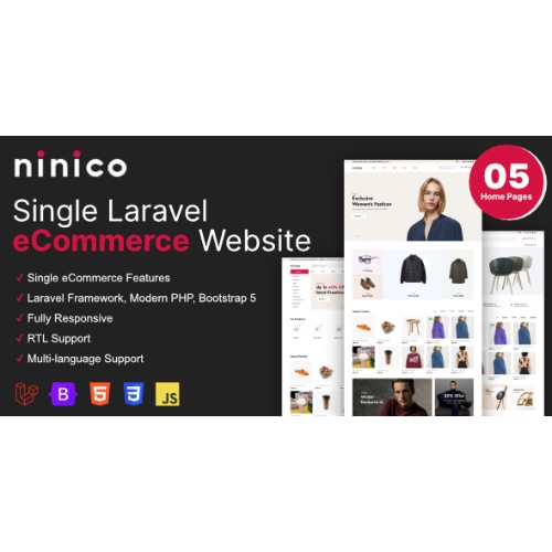 Ninico – Minimal Laravel e-Ticaret Mağazası