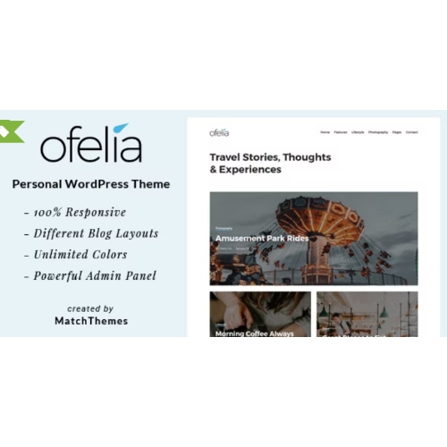 Ofelia – Seyahat Kişisel WordPress Blog Teması