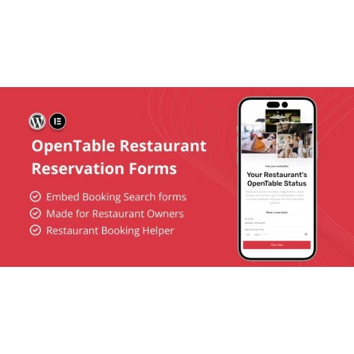 Elementor için OpenTable Restoran Rezervasyon Formları