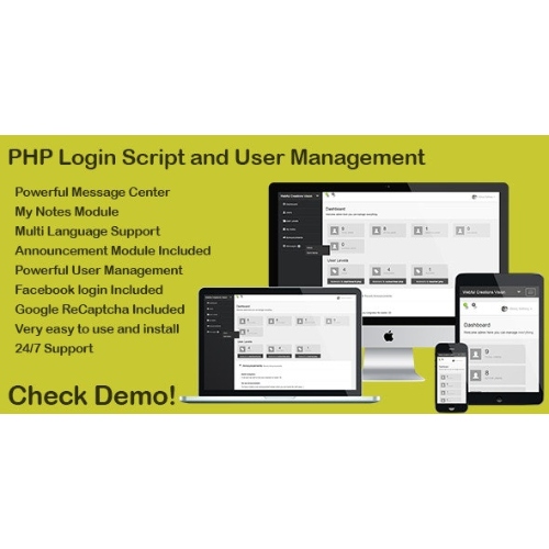 Mesaj merkezi ile PHP Giriş ve Kullanıcı Yönetimi