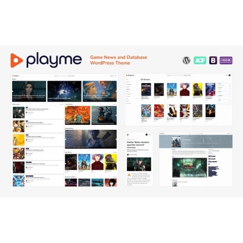 PLAYME – Oyun Haberleri ve Veritabanı WordPress Teması
