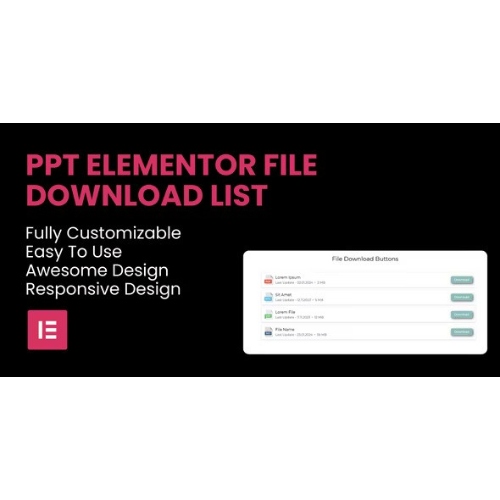 PPT – Dosya İndirme Listesi Elementor Widget'ı