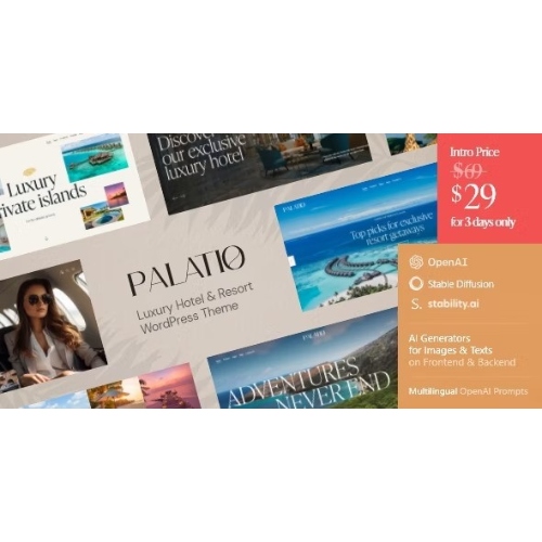 Palatio — Lüks Otel ve Tatil Köyü WordPress Teması