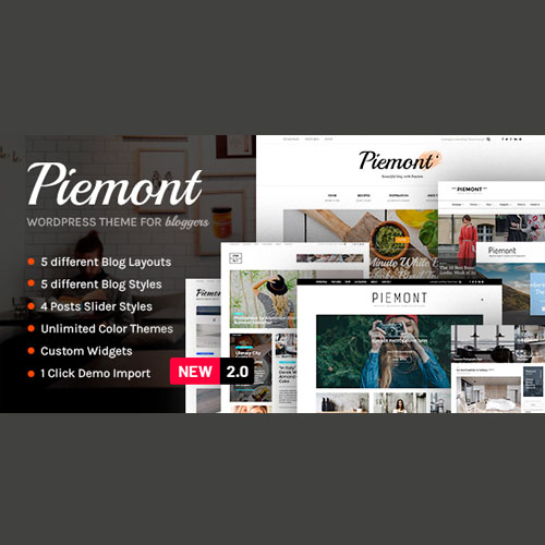 Piemont – Premium Seyahat ve Yaşam Tarzına Duyarlı WordPress Blog Teması