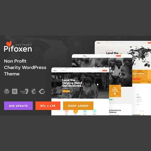 Pifoxen – Kâr Amacı Gütmeyen Yardım Kuruluşu WordPress Teması