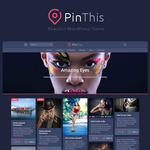 PinThis – Pinterest Stili WordPress Teması