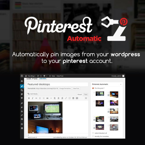 Pinterest Otomatik Pin WordPress Eklentisi