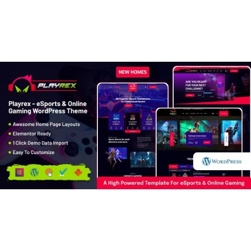 Playrex – eSpor ve Oyun WordPress Teması