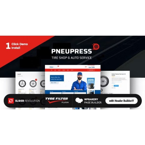 PneuPress – Lastik Mağazası ve Araba Tamiri WordPress Teması