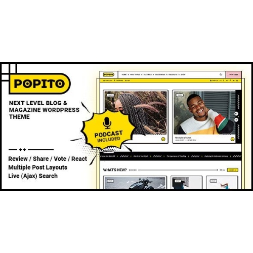 Popito – Kişisel Blog ve Dergi WordPress Teması