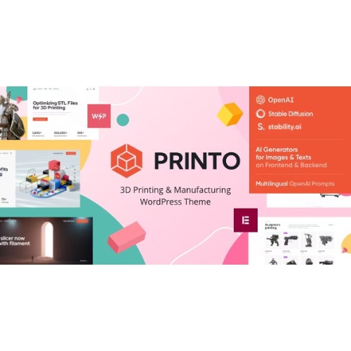Printo – 3D Baskı ve Üretim WordPress Teması