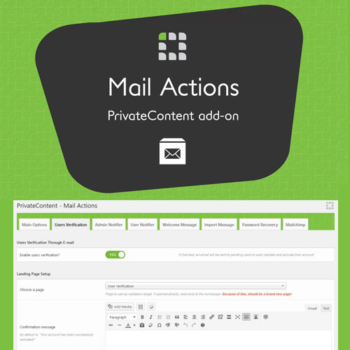 PrivateContent – ​​Posta İşlemleri Eklentisi