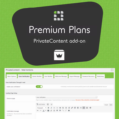 PrivateContent – ​​Premium Plan Eklentisi