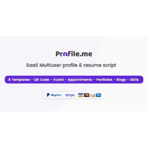 Profile.me – Saas Çok Kullanıcılı Profil Özgeçmiş ve Vcard Komut Dosyası