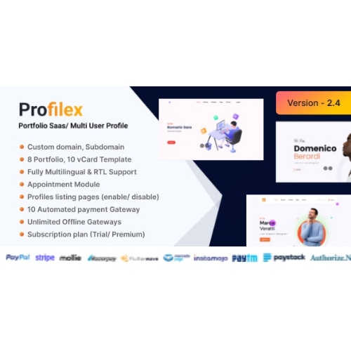 Profilex – Portföy Web Sitesi Oluşturucu SAAS (Çok Kiracılı)