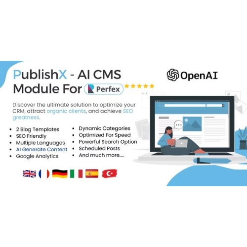 PublishX – Perfex CRM için Yapay Zeka Destekli CMS