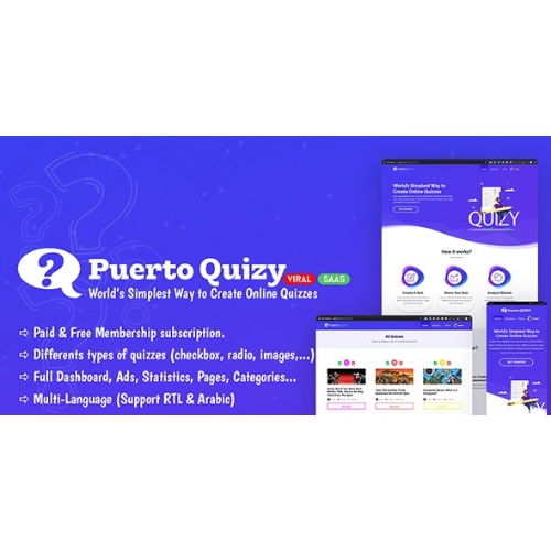 Puerto Quizy – Premium Sınav Oluşturucu Komut Dosyası SAAS