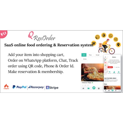 QrexOrder – SaaS Restoranları / QR Menü / WhatsApp Online sipariş / Rezervasyon sistemi
