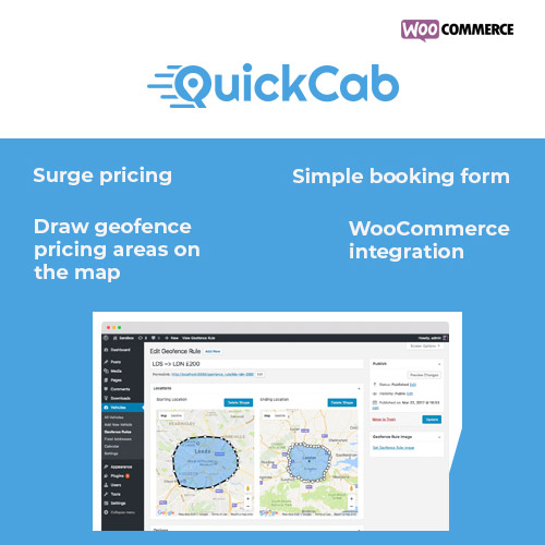 QuickCab: WooCommerce Taksi Rezervasyon Eklentisi
