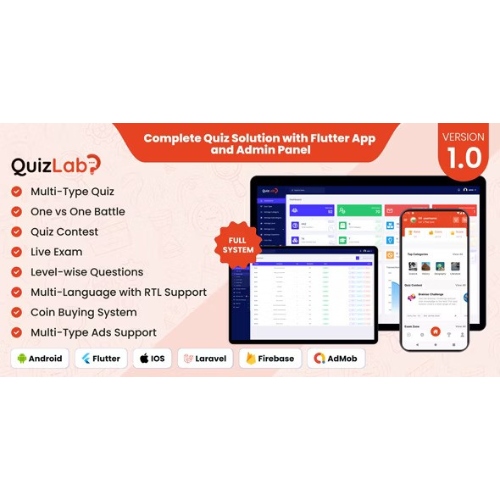 QuizLab – Flutter Uygulaması ve Yönetici Paneli ile Eksiksiz Sınav Çözümü