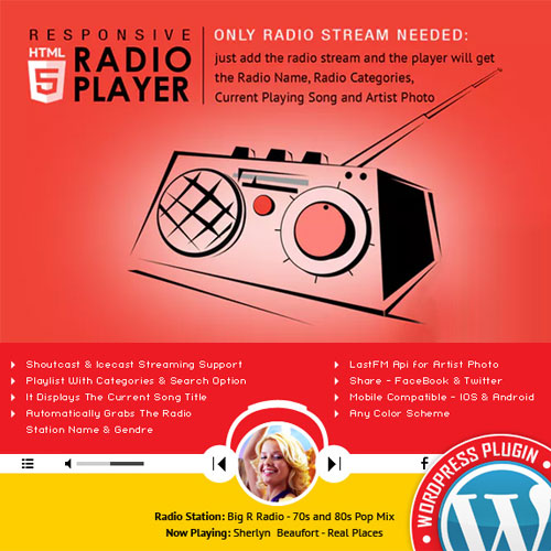 Radyo Oynatıcı Shoutcast ve Icecast WordPress Eklentisi