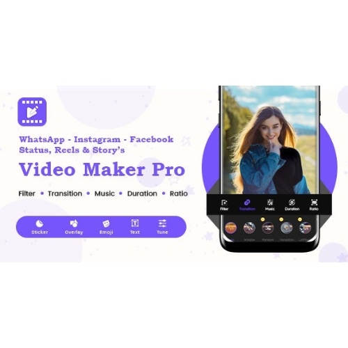 Instagram, FB, YouTube, WhatsApp Durumu – Hikaye – Gönderi – Reels Video Maker Pro