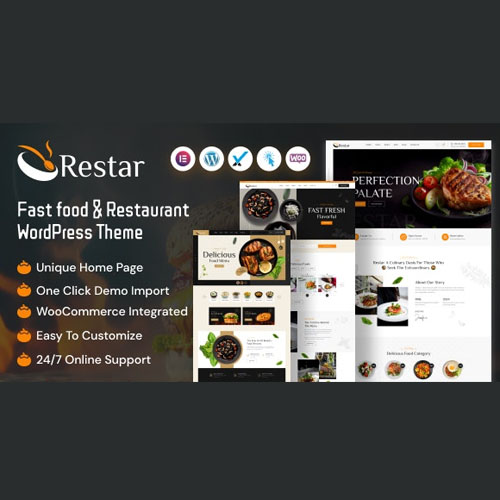 Restar – Fast Food ve Restoran WordPress Teması