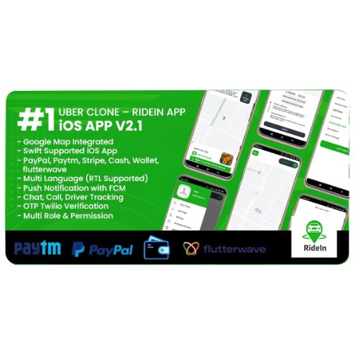 RideIn Taksi Uygulaması - iOS Taksi Rezervasyon Uygulaması